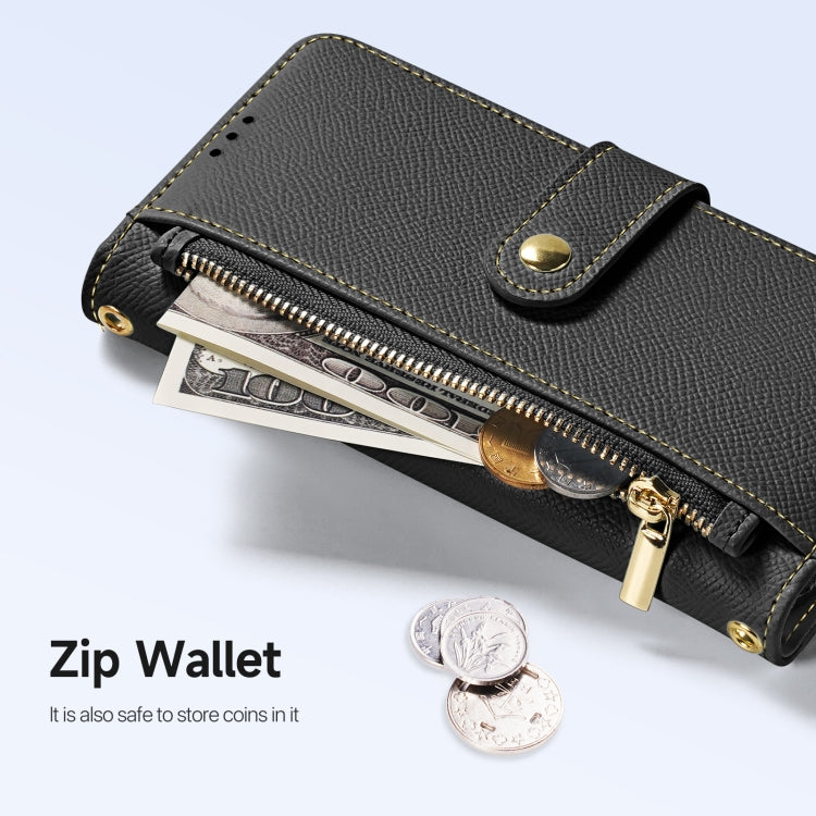 For iPhone 16 Pro Max DUX DUCIS Lawa Series 2 in 1 Wallet Zipper Detachable MagSafe Phone Case with Lanyard(Black) - free shipping - PMC Jewellery - Order now!