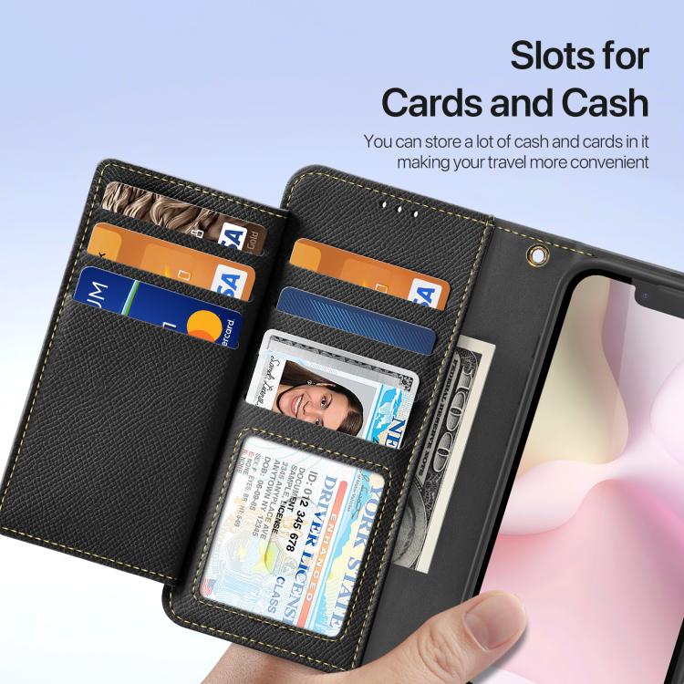 For iPhone 16e DUX DUCIS Lawa Series 2 in 1 Wallet Zipper Detachable MagSafe Phone Case with Lanyard(Black) - free shipping - PMC TechLife - Order now!