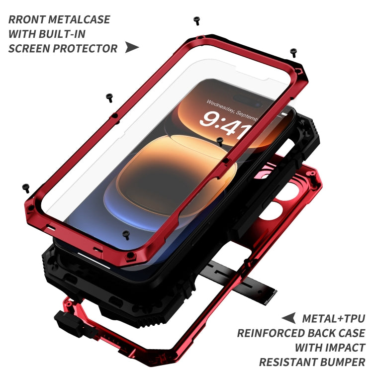 For iPhone 16 Pro R-JUST Life Waterproof Dustproof Shockproof Phone Case(Red) - free shipping - PMC Jewellery - Order now!