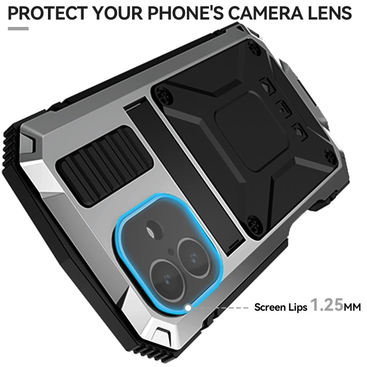 For iPhone 16 Plus R-JUST Life Waterproof Dustproof Shockproof Phone Case(Silver) - free shipping - PMC Jewellery - Order now!