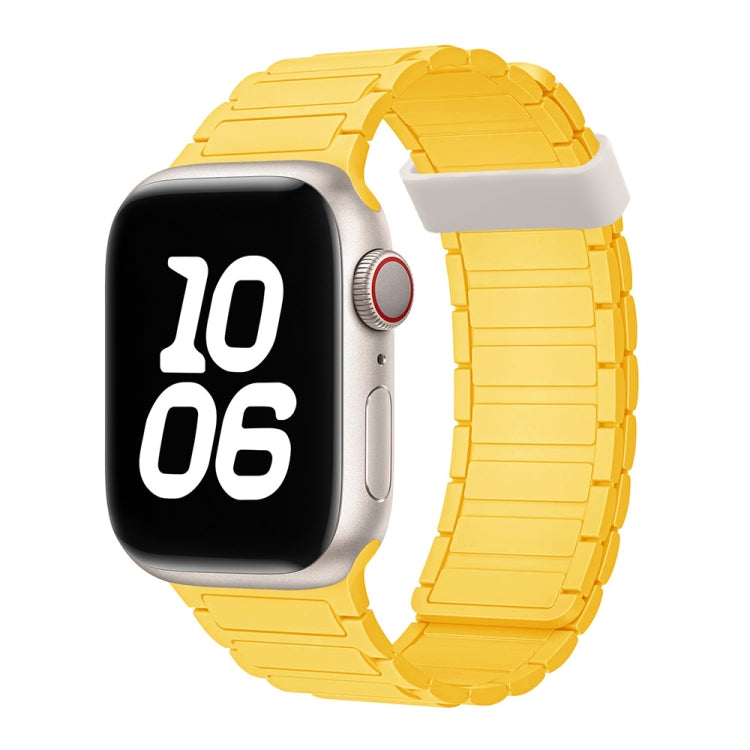 For Apple Watch Ultra 2 49mm Tri-beads Magnetic Hoop Silicone Watch Band(Yellow) - free shipping - PMc TechLife - Order now!
