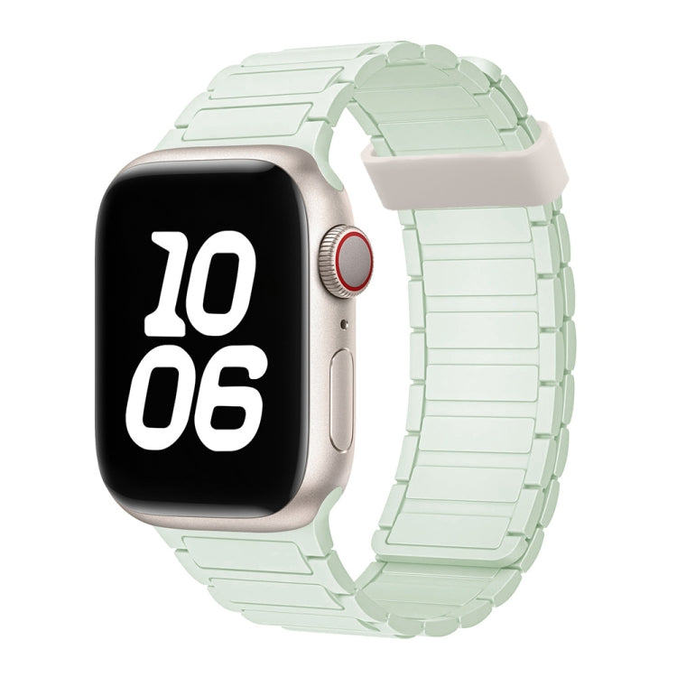 For Apple Watch Series 8 41mm Tri-beads Magnetic Hoop Silicone Watch Band(Light Mint) - free shipping - PMc TechLife - Order now!