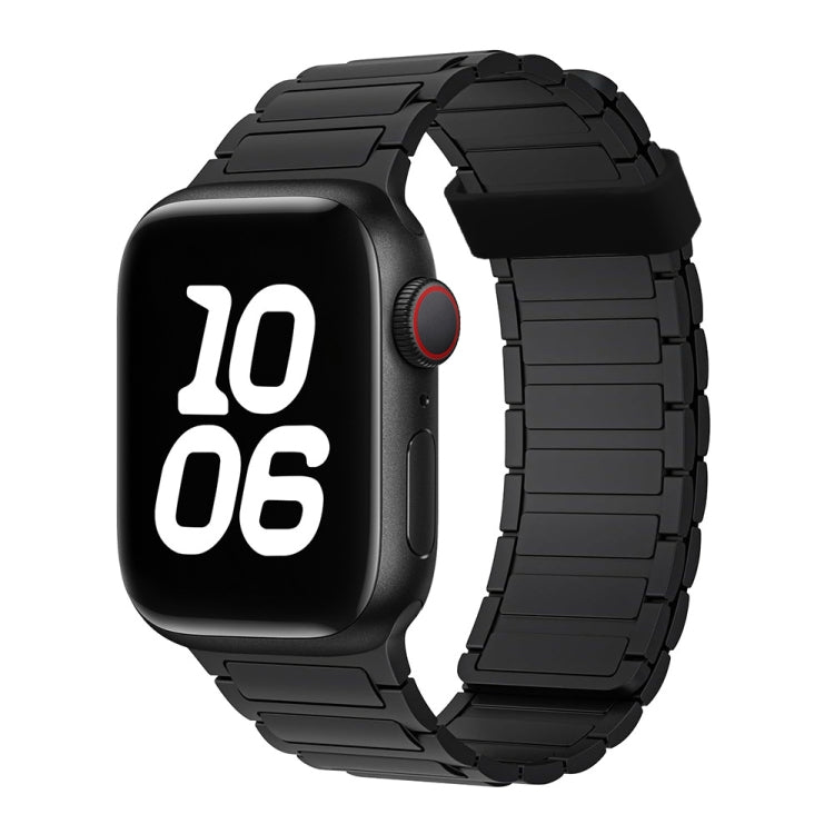 For Apple Watch SE 2022 40mm Tri-beads Magnetic Hoop Silicone Watch Band(Black) - free shipping - PMc TechLife - Order now!
