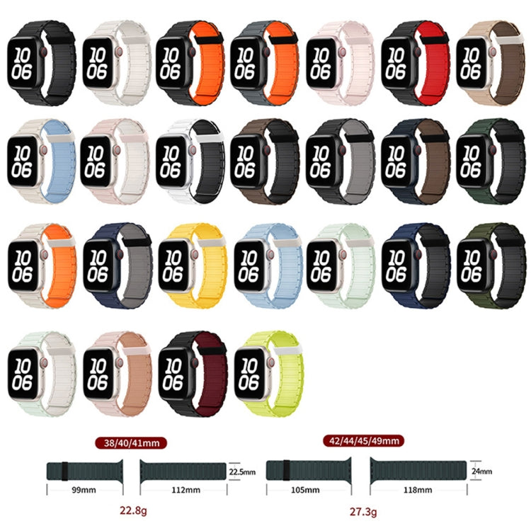 For Apple Watch Series 5 44mm Tri-beads Magnetic Hoop Silicone Watch Band(Black) - free shipping - PMc TechLife - Order now!