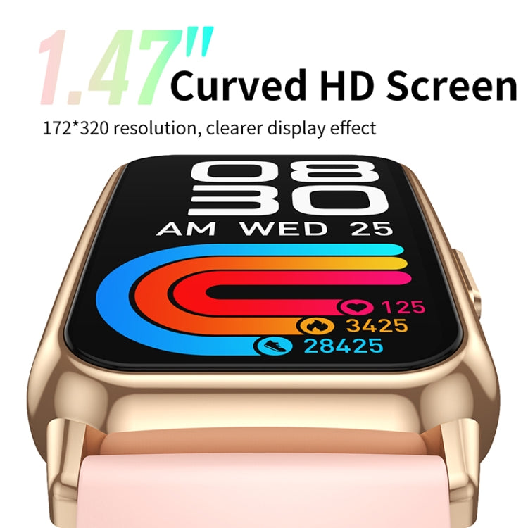 CY22 1.47 inch Silicone Strap IP67 Waterproof Smart Watch, Support Heart Rate / Blood Pressure(Black) - Smart Watches by PMC TechLife | Online Shopping South Africa | PMC TechLife | Buy Now Pay Later Mobicred