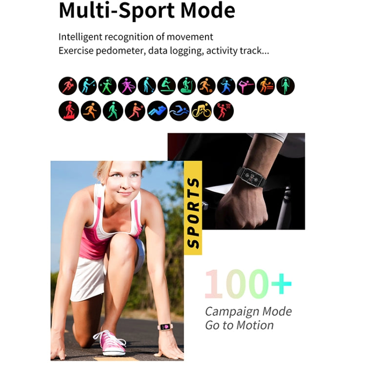 CY22 1.47 inch Silicone Strap IP67 Waterproof Smart Watch, Support Heart Rate / Blood Pressure(Black) - Smart Watches by PMC TechLife | Online Shopping South Africa | PMC TechLife | Buy Now Pay Later Mobicred