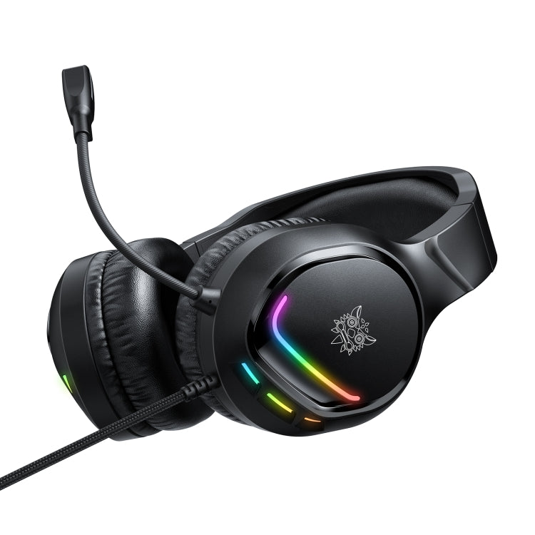 ONIKUMA X31 USB / 3.5mm Wired RGB Light Gaming Headset with Mic, Cable length: 2.2m(Black) - free shipping - PMC Jewellery - Order now!