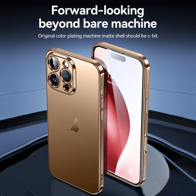 For iPhone 16 Pro SULADA Natural Color Series Electroplating Frosted TPU Phone Case(Dark Purple) - free shipping - PMC Jewellery - Order now!