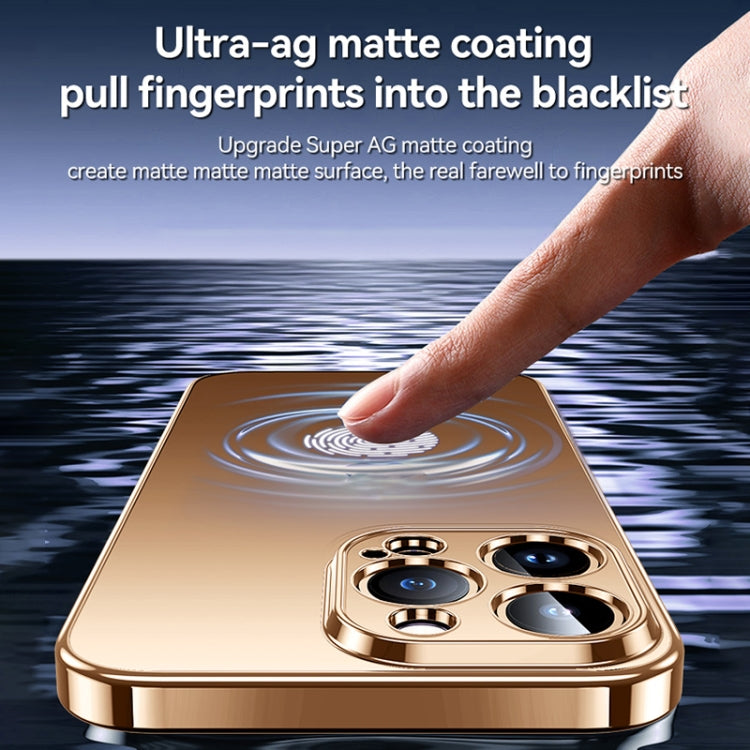 For iPhone 16 Pro SULADA Natural Color Series Electroplating Frosted TPU Phone Case(Dark Purple) - free shipping - PMC Jewellery - Order now!