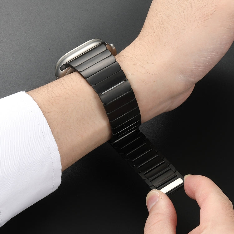 For Apple Watch Ultra 2 49mm Single Bead Magnetic Stainless Steel Watch Band(Black) - free shipping - PMc TechLife - Order now!