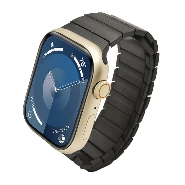 For Apple Watch Series 9 45mm Single Bead Magnetic Stainless Steel Watch Band(Black) - free shipping - PMc TechLife - Order now!