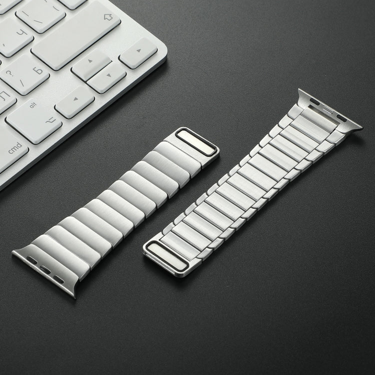 For Apple Watch Series 9 45mm Single Bead Magnetic Stainless Steel Watch Band(Silver) - free shipping - PMc TechLife - Order now!