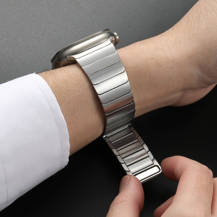 For Apple Watch Series 9 45mm Single Bead Magnetic Stainless Steel Watch Band(Silver) - free shipping - PMc TechLife - Order now!