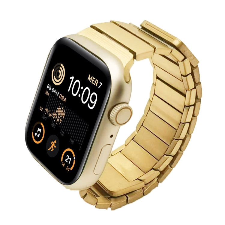 For Apple Watch SE 2022 44mm Single Bead Magnetic Stainless Steel Watch Band(Gold) - free shipping - PMc TechLife - Order now!