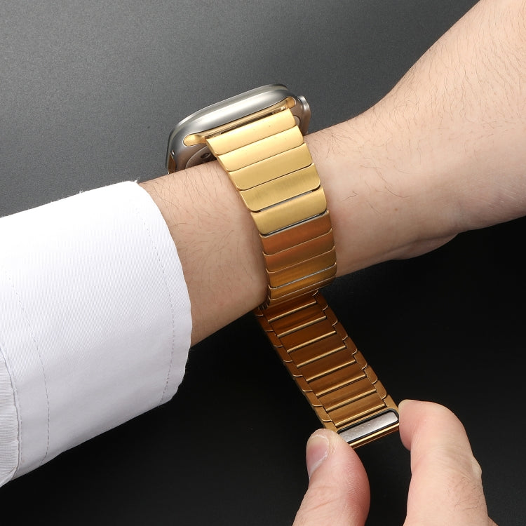 For Apple Watch SE 2022 44mm Single Bead Magnetic Stainless Steel Watch Band(Gold) - free shipping - PMc TechLife - Order now!