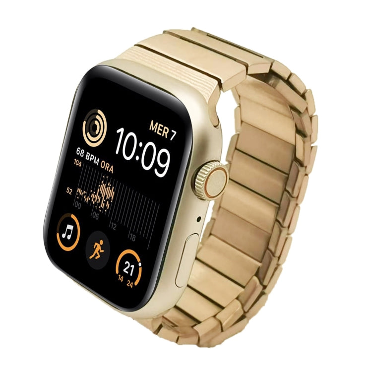 For Apple Watch SE 2022 44mm Single Bead Magnetic Stainless Steel Watch Band(Rose Gold) - free shipping - PMc TechLife - Order now!