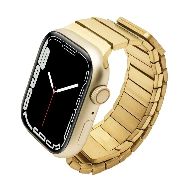 For Apple Watch Series 7 41mm Single Bead Magnetic Stainless Steel Watch Band(Gold) - free shipping - PMc TechLife - Order now!