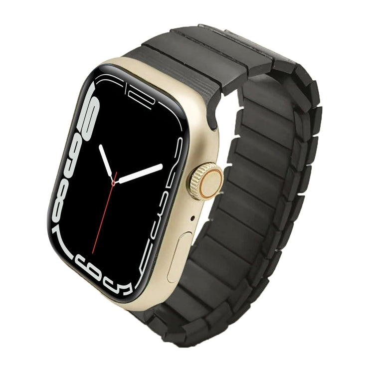 For Apple Watch Series 7 45mm Single Bead Magnetic Stainless Steel Watch Band(Black) - free shipping - PMc TechLife - Order now!