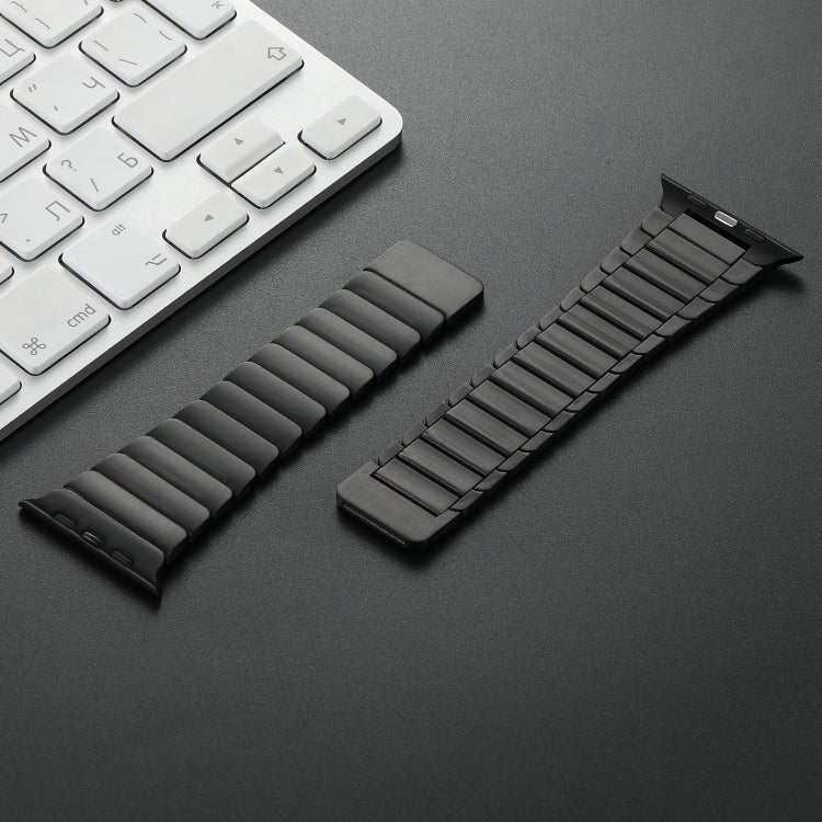 For Apple Watch Series 6 40mm Single Bead Magnetic Stainless Steel Watch Band(Black) - free shipping - PMc TechLife - Order now!