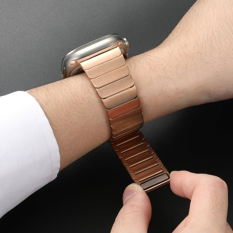 For Apple Watch Series 6 44mm Single Bead Magnetic Stainless Steel Watch Band(Rose Gold) - free shipping - PMc TechLife - Order now!