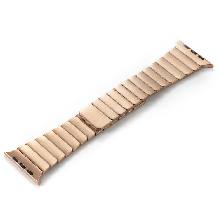 For Apple Watch Series 5 44mm Single Bead Magnetic Stainless Steel Watch Band(Rose Gold) - free shipping - PMc TechLife - Order now!