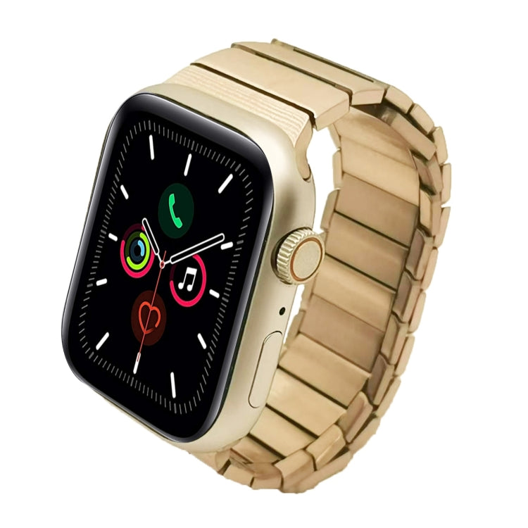 For Apple Watch Series 5 40mm Single Bead Magnetic Stainless Steel Watch Band(Rose Gold) - Watch Bands by PMc TechLife | Online Shopping South Africa | PMc TechLife | Buy Now Pay Later Mobicred