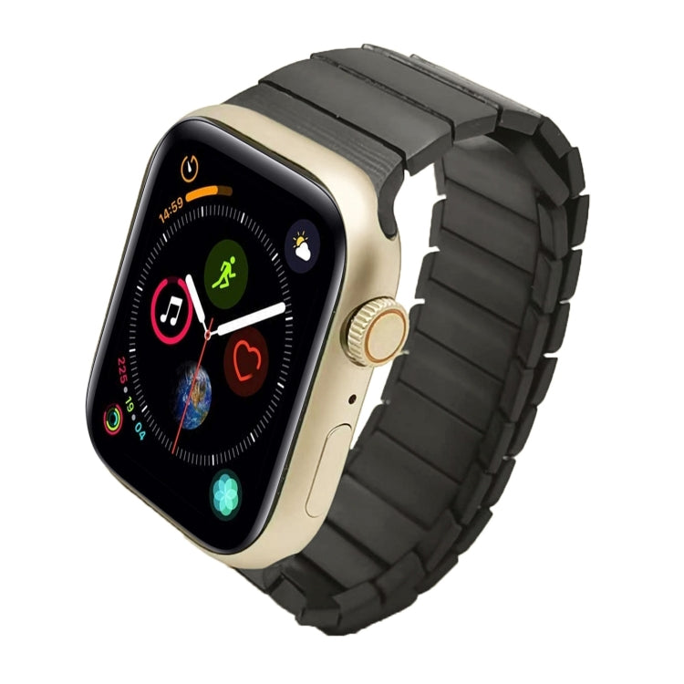 For Apple Watch Series 4 44mm Single Bead Magnetic Stainless Steel Watch Band(Black) - free shipping - PMc TechLife - Order now!