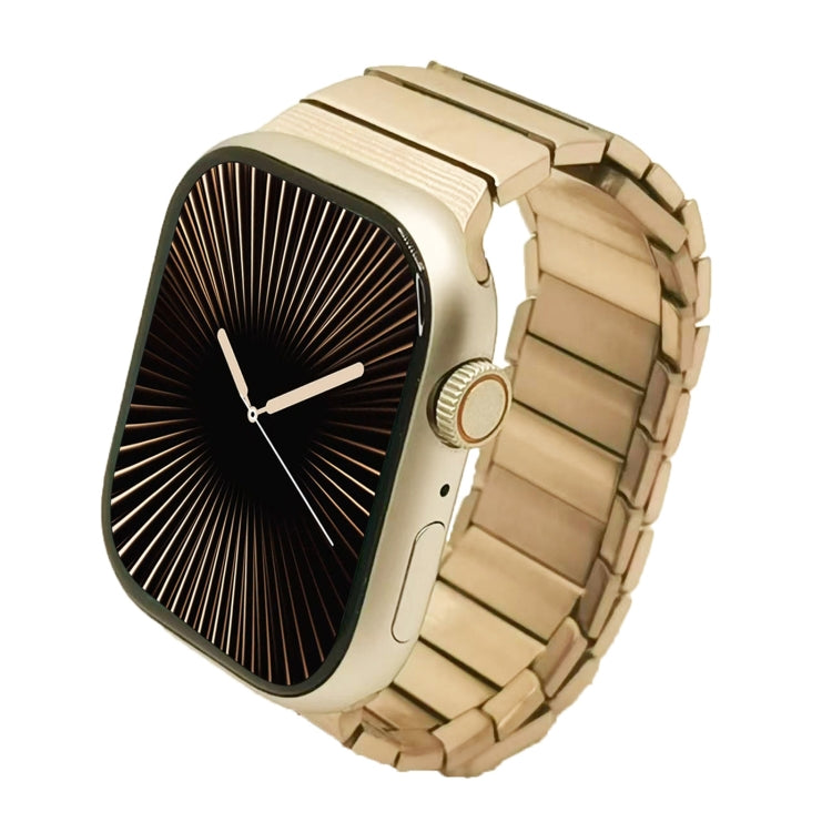 For Apple Watch Series 10 42mm Single Bead Magnetic Stainless Steel Watch Band(Rose Gold) - free shipping - PMc TechLife - Order now!