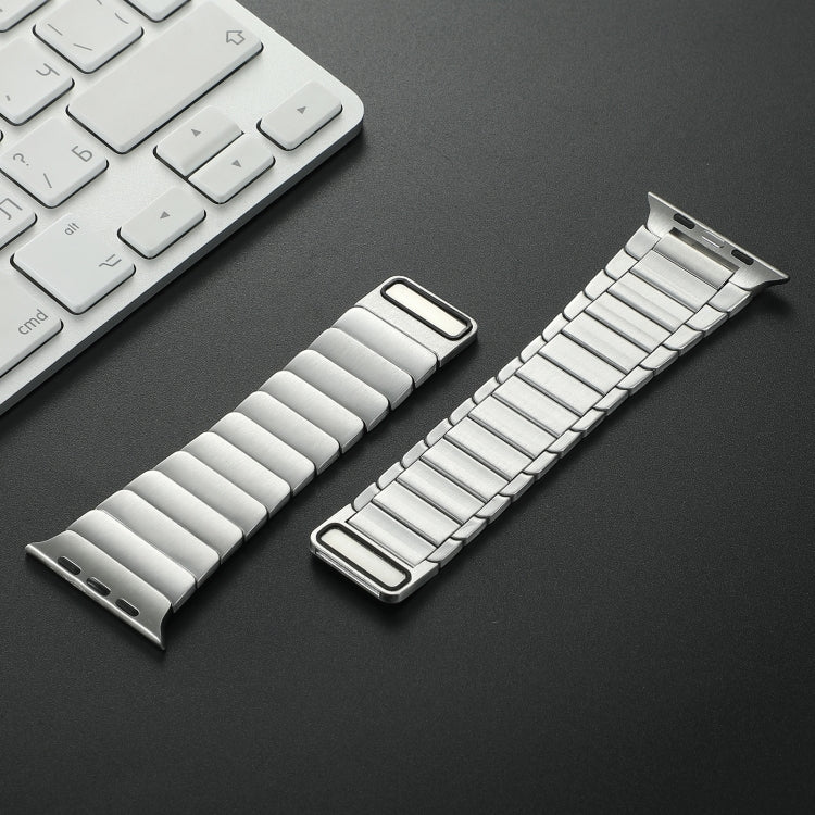 For Apple Watch Series 10 42mm Single Bead Magnetic Stainless Steel Watch Band(Silver) - free shipping - PMc TechLife - Order now!