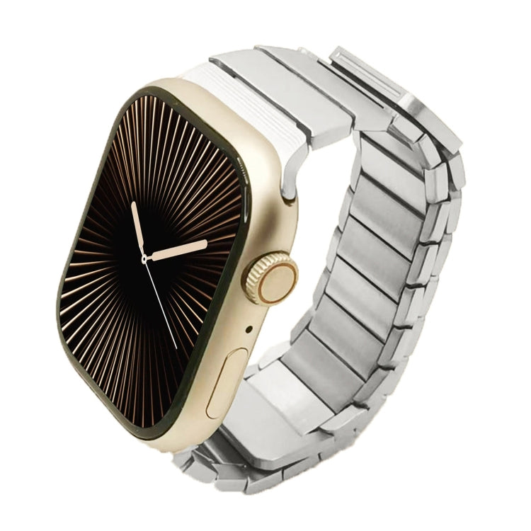For Apple Watch Series 10 46mm Single Bead Magnetic Stainless Steel Watch Band(Silver) - free shipping - PMc TechLife - Order now!