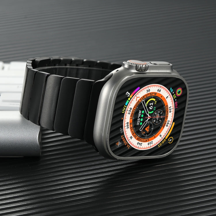 For Apple Watch Series 5 44mm Single Bead Magnetic Stainless Steel Watch Band(Black) - free shipping - PMc TechLife - Order now!