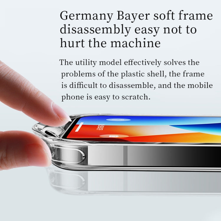 For iPhone 16 Pro SULADA TPU Frame Tempered Glass Transparent Phone Case(White) - free shipping - PMC Jewellery - Order now!