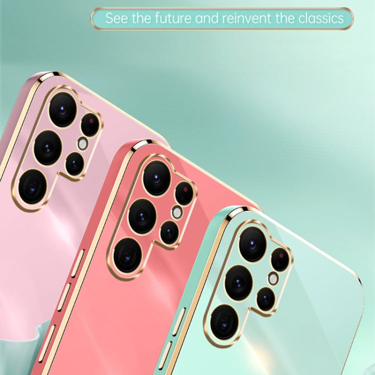 For Samsung Galaxy S25 Ultra 5G XINLI Straight Edge 6D Electroplate TPU Phone Case(Cherry Purple) - Galaxy S25 Ultra 5G Cases by XINLI | Online Shopping South Africa | PMC Jewellery | Buy Now Pay Later Mobicred