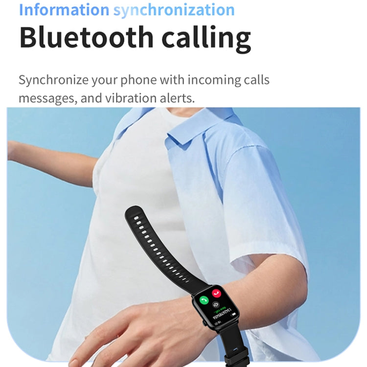 HD15 1.75 inch Silicone Strap IP68 Waterproof Smart Watch, Support Sedentary Reminder / Sleep Monitoring(Silver) - Smart Watches by PMC TechLife | Online Shopping South Africa | PMC TechLife | Buy Now Pay Later Mobicred