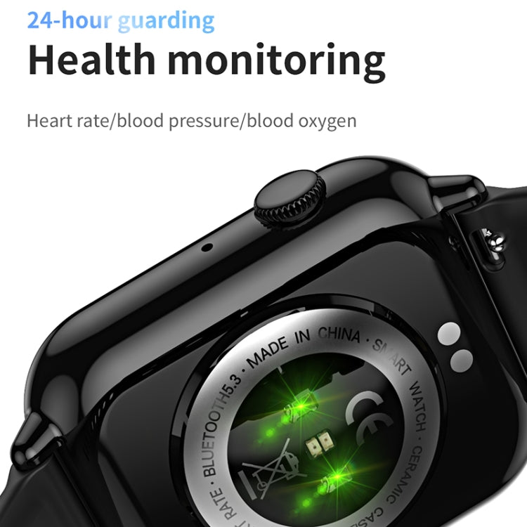 HD15 1.75 inch Silicone Strap IP68 Waterproof Smart Watch, Support Sedentary Reminder / Sleep Monitoring(Black) - Smart Watches by PMC TechLife | Online Shopping South Africa | PMC TechLife | Buy Now Pay Later Mobicred