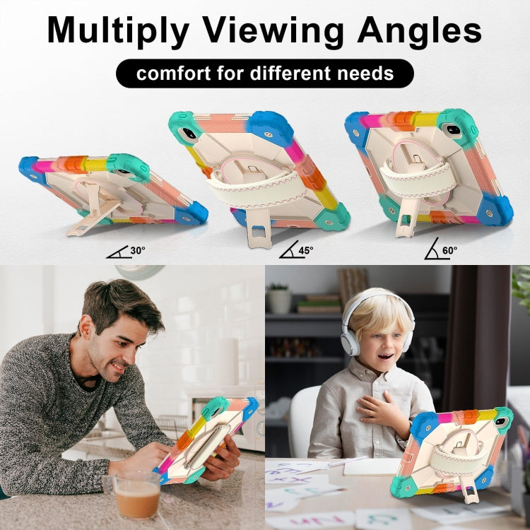 For Huawei MatePad SE 11 2024 Contrast Color Robot Silicone Hybrid PC Tablet Case(Colorful Blue) - Huawei by PMC TechLife | Online Shopping South Africa | PMC TechLife | Buy Now Pay Later Mobicred