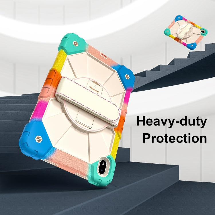 For Huawei MatePad SE 11 2024 Contrast Color Robot Silicone Hybrid PC Tablet Case(Colorful Blue) - Huawei by PMC TechLife | Online Shopping South Africa | PMC TechLife | Buy Now Pay Later Mobicred