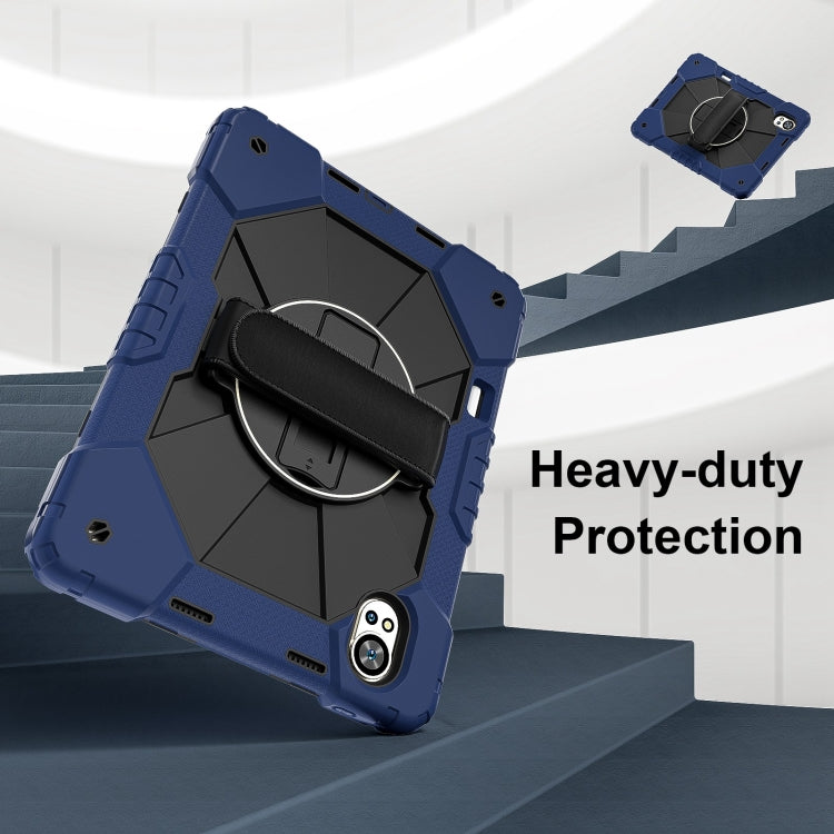 For Huawei MatePad Air 12 2024 Contrast Color Robot Silicone Hybrid PC Tablet Case(Navy Black) - Huawei by PMC Jewellery | Online Shopping South Africa | PMC Jewellery | Buy Now Pay Later Mobicred