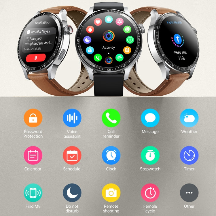 JOYROOM JR-FC2 Pro Classic Series Smart Watch, 1.46 inch Screen, Support BT Call / Heart Rate / Blood Oxygen(Moonlight Silver) - Smart Watches by JOYROOM | Online Shopping South Africa | PMC TechLife | Buy Now Pay Later Mobicred