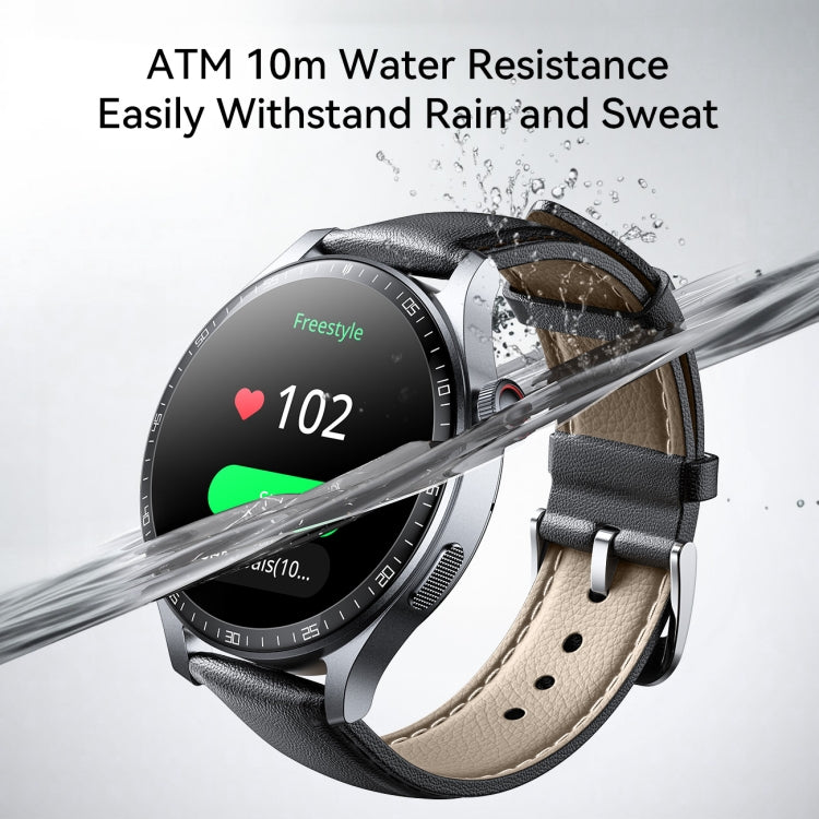 JOYROOM JR-FC2 Pro Classic Series Smart Watch, 1.46 inch Screen, Support BT Call / Heart Rate / Blood Oxygen(Space Grey) - free shipping - PMC TechLife - Order now!