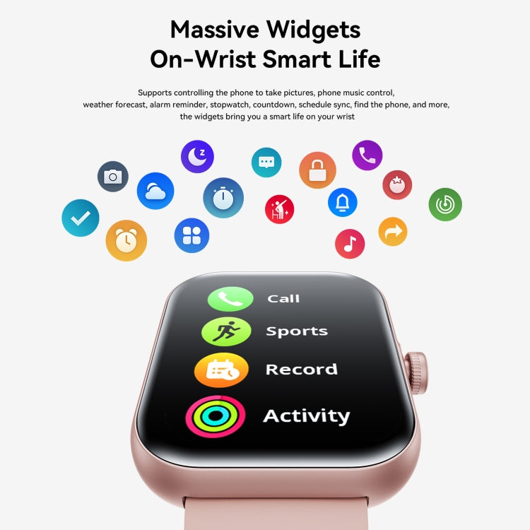 JOYROOM JR-FT5 Plus Fit-life Series Smart Watch, 1.96 inch Screen, Support BT Call / Heart Rate(Rose Gold) - free shipping - PMC TechLife - Order now!