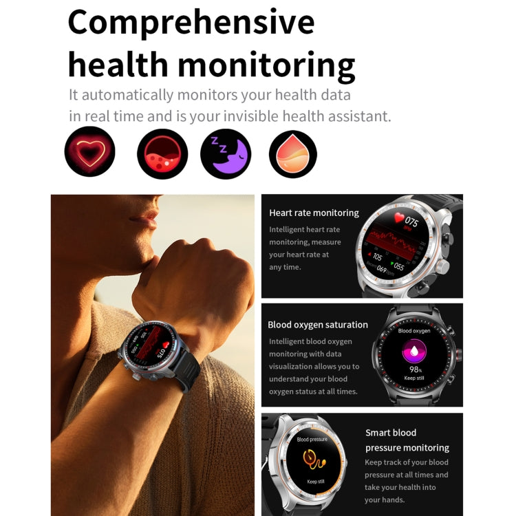 LC19 1.53 inch 2 in 1 Bluetooth Earphone IP67 Waterproof Smart Watch, Support Sleep Monitoring(Black Silver) - Smart Watches by PMC TechLife | Online Shopping South Africa | PMC TechLife | Buy Now Pay Later Mobicred