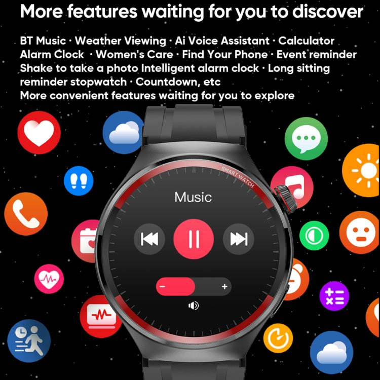 MT78 1.43 inch IP67 Waterproof Smart Watch, Support Sleep Monitoring(Black) - Smart Watches by PMC TechLife | Online Shopping South Africa | PMC TechLife | Buy Now Pay Later Mobicred