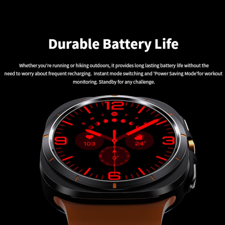 W7 1.43 inch IP68 Waterproof Smart Watch, Support Sedentary Reminder / Sleep Monitoring(Orange) - Smart Watches by PMC TechLife | Online Shopping South Africa | PMC TechLife | Buy Now Pay Later Mobicred