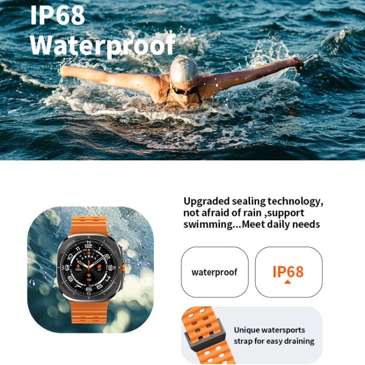 W7 1.43 inch IP68 Waterproof Smart Watch, Support Sedentary Reminder / Sleep Monitoring(Orange) - Smart Watches by PMC TechLife | Online Shopping South Africa | PMC TechLife | Buy Now Pay Later Mobicred