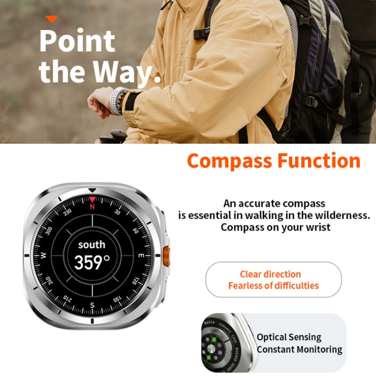 W7 1.43 inch IP68 Waterproof Smart Watch, Support Sedentary Reminder / Sleep Monitoring(Orange) - Smart Watches by PMC TechLife | Online Shopping South Africa | PMC TechLife | Buy Now Pay Later Mobicred