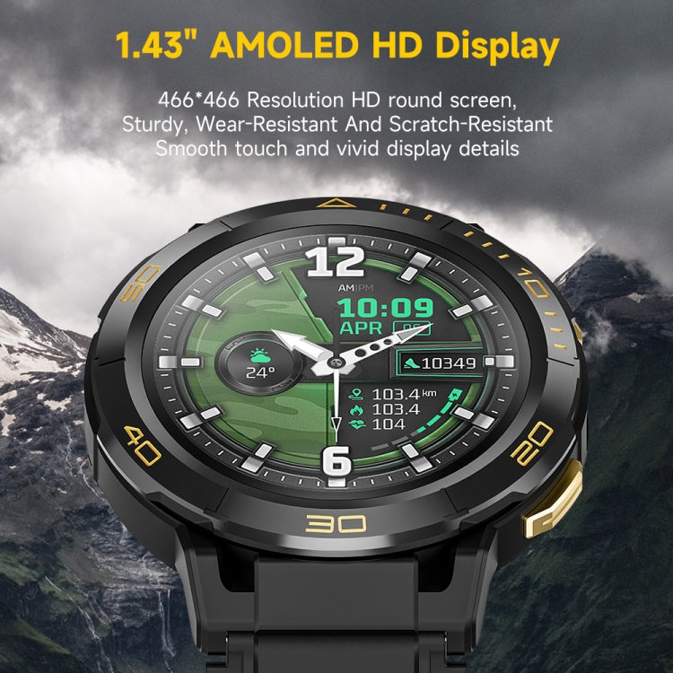 LEMFO Z1 1.43 inch AMOLED Screen Smart Watch, 4G Network Android 8.1, 4GB+64GB, Eurasian Version(Black) - free shipping - PMC TechLife - Order now!
