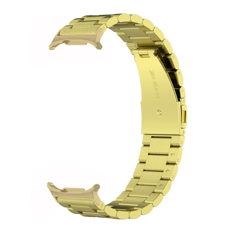 For Samsung Galaxy Watch Ultra 47mm Three Beads Stainless Steel Watch Band(Gold) - free shipping - PMC TechLife - Order now!