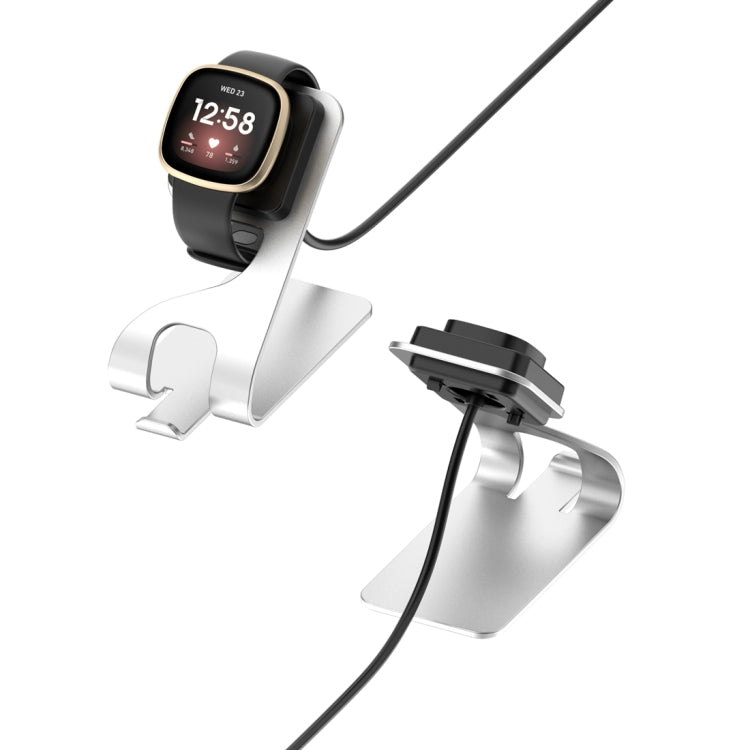 For Google Pixel Watch 3 41 / 45mm Rotatable Smart Watch Fast Charger Metal Dock Charger Holder(Silver) - free shipping - PMC TechLife - Order now!