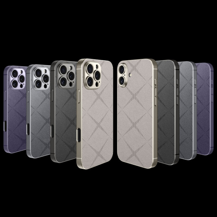 For iPhone 16 Plus GKK Asterism Metal Paint Skin Feel Leather Full Coverage Phone Case(Purple) - free shipping - PMC Jewellery - Order now!
